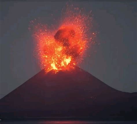 moving volcano eruption gif